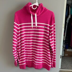 Joules Pink and White Striped Sweatshirt